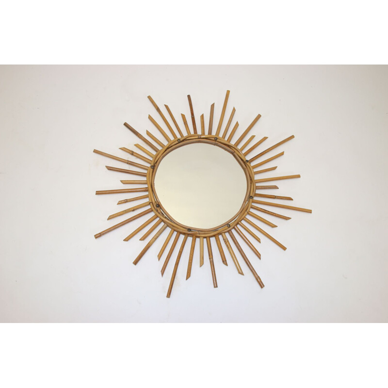 Miroir vintage soleil français 1950