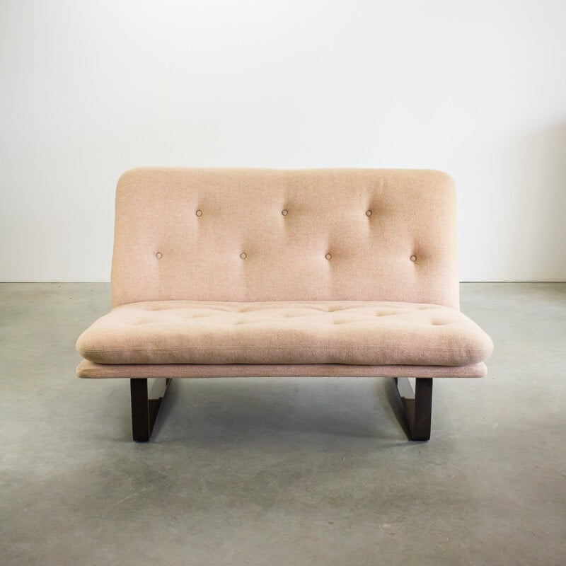 Artifort "C684" sofa in light brown fabric, Kho LIANG IE - 1960s