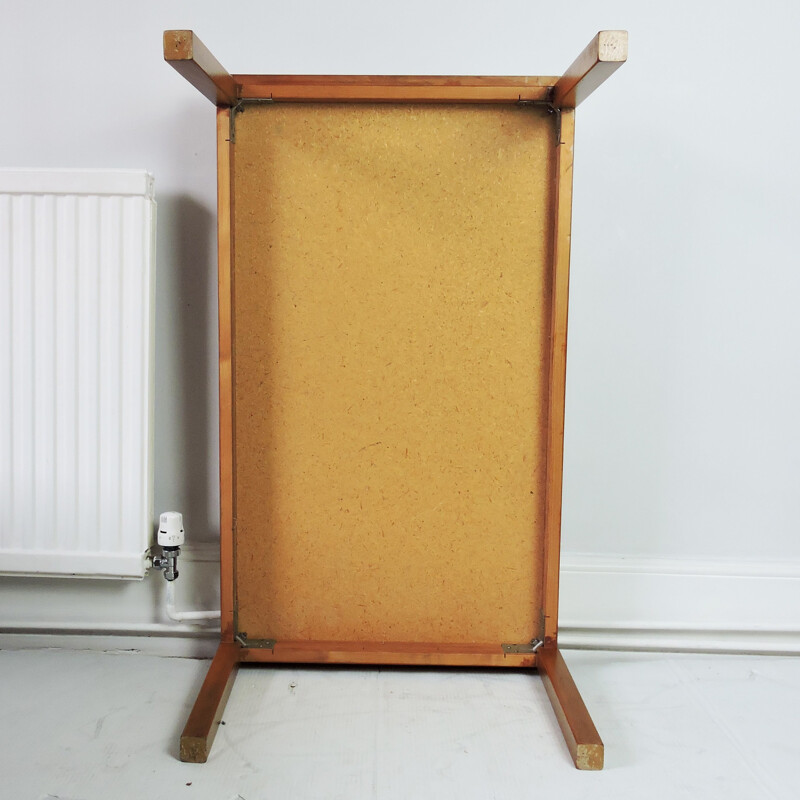 Vintage Wooden and Decorative Ceramic Tiled Coffee Table, 1970s