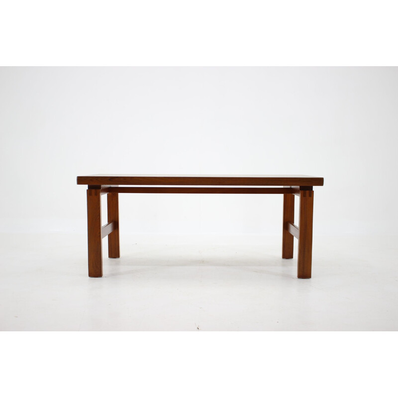 Table basse vintage en teck massif, Danemark 1970