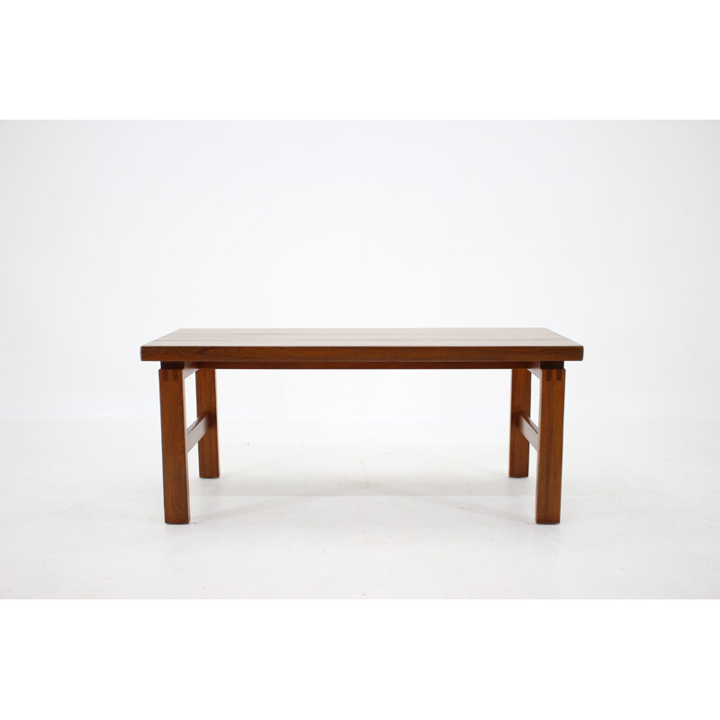 Table basse vintage en teck massif, Danemark 1970