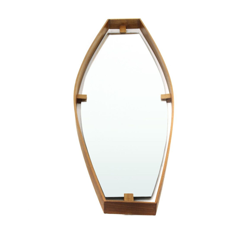 Vintage Mirror with wooden edges, 1960s
