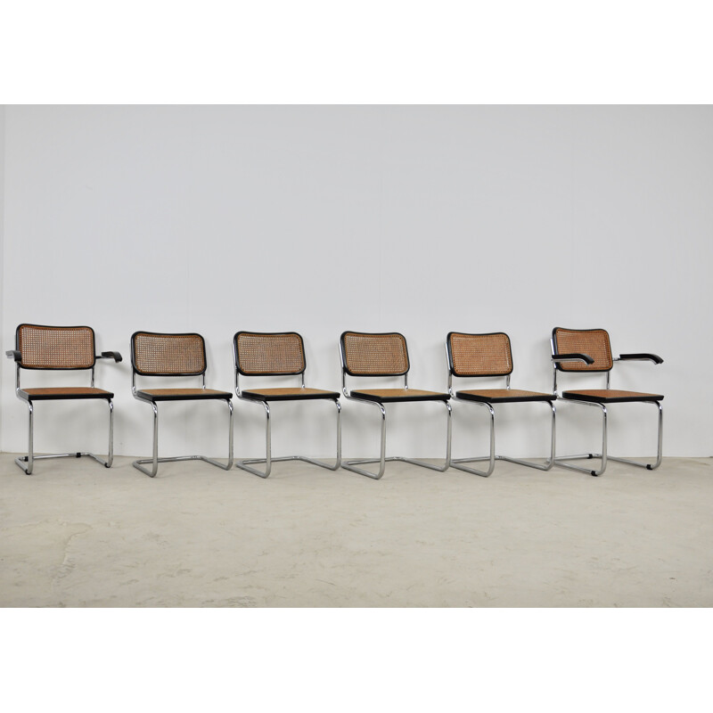 Lot de 6 chaises vintage de style B32 par Marcel Breuer