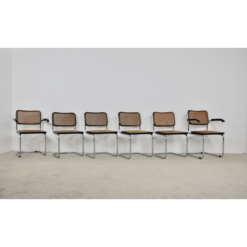 Set of 6 vintage Dinning Chairs Style B32 By Marcel Breuer