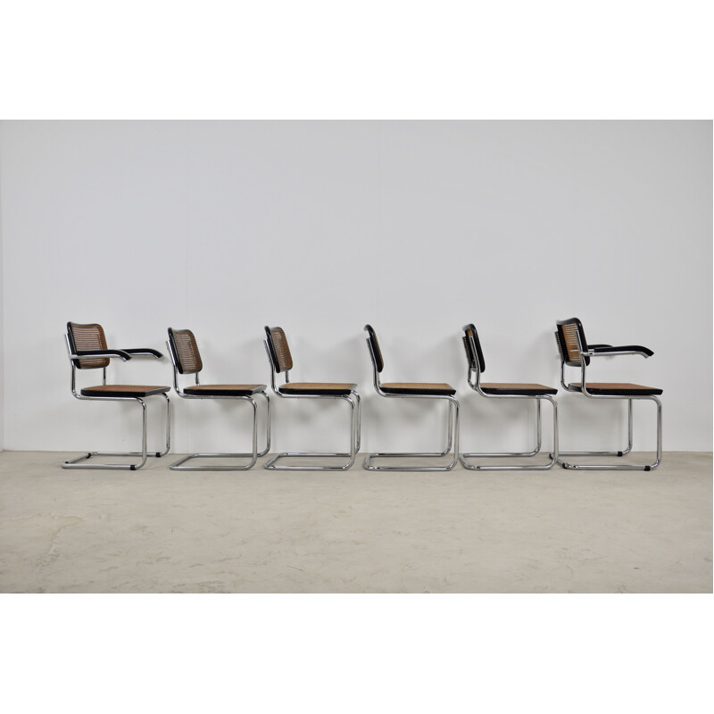 Set of 6 vintage Dinning Chairs Style B32 By Marcel Breuer