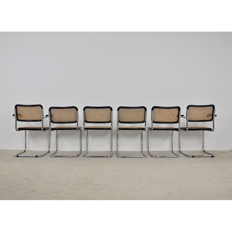 Set of 6 vintage Dinning Chairs Style B32 By Marcel Breuer