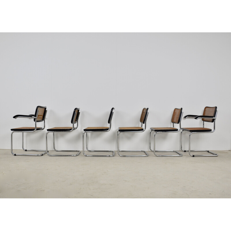 Set of 6 vintage Dinning Chairs Style B32 By Marcel Breuer