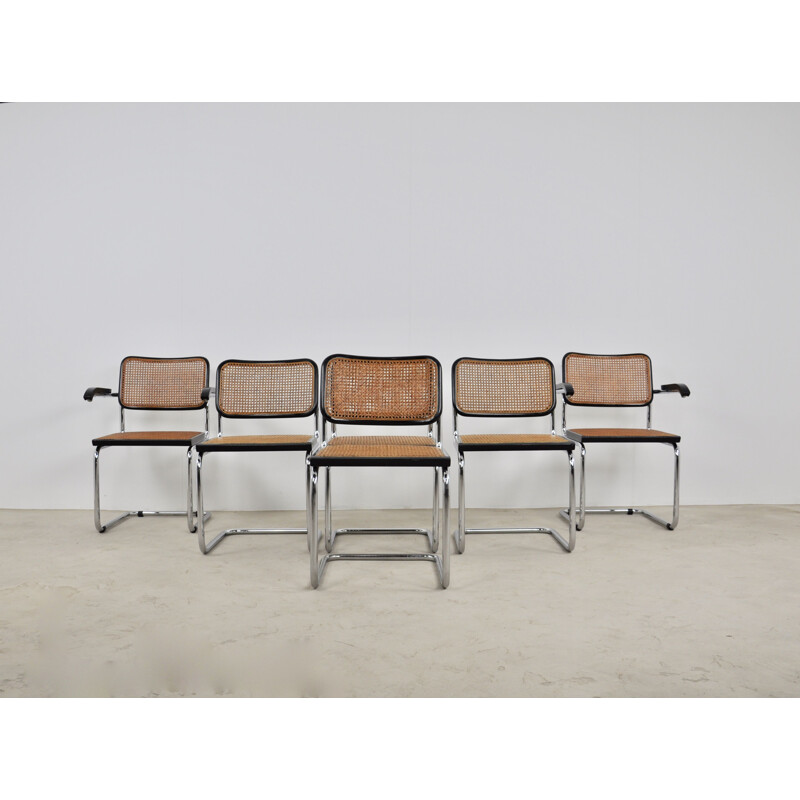 Lot de 6 chaises vintage de style B32 par Marcel Breuer