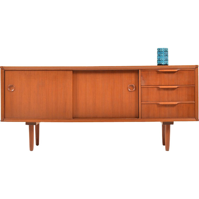 Mid-century rectangular sideboard in teak - 1970s