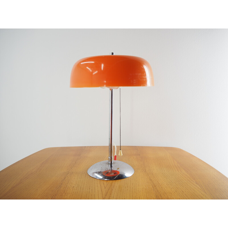 Midcentury Chrome and Plastic Table Lamp, Pneumont Germany, 1970s