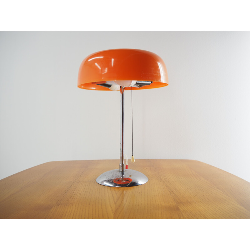 Lampe de table vintage en chrome et plastique, Pneumont Allemagne 1970
