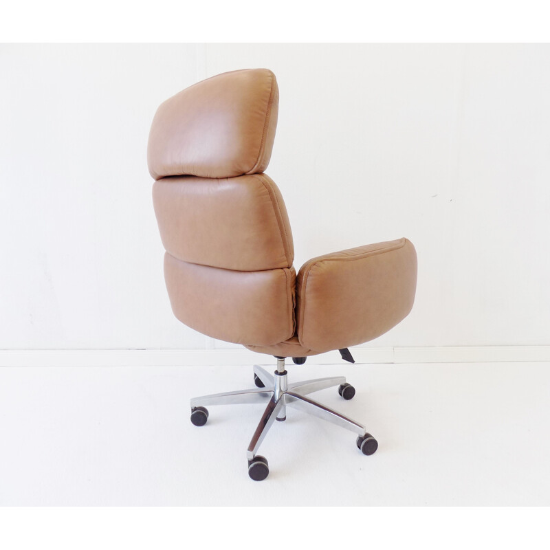 Vintage leather desk chair for Topstar Otto Zapf 1970s