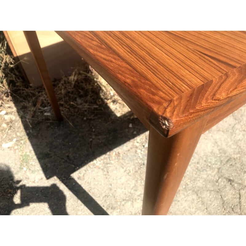 Vintage extensible dining table with teak extensions 1960