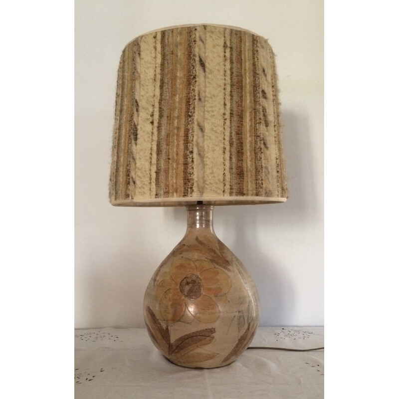 Vintage ceramic lamp Vallauris