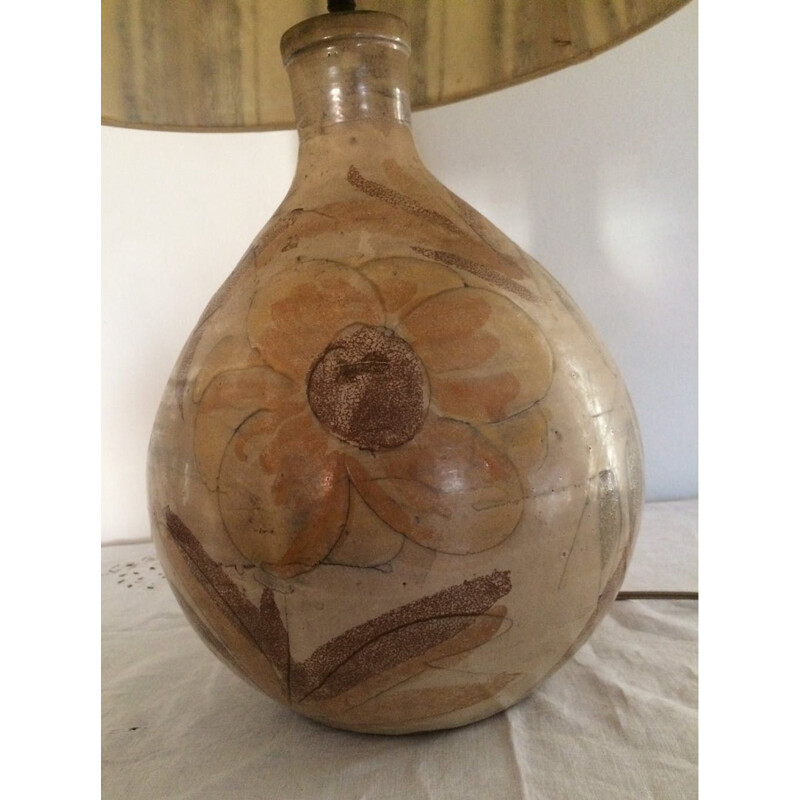 Vintage ceramic lamp Vallauris