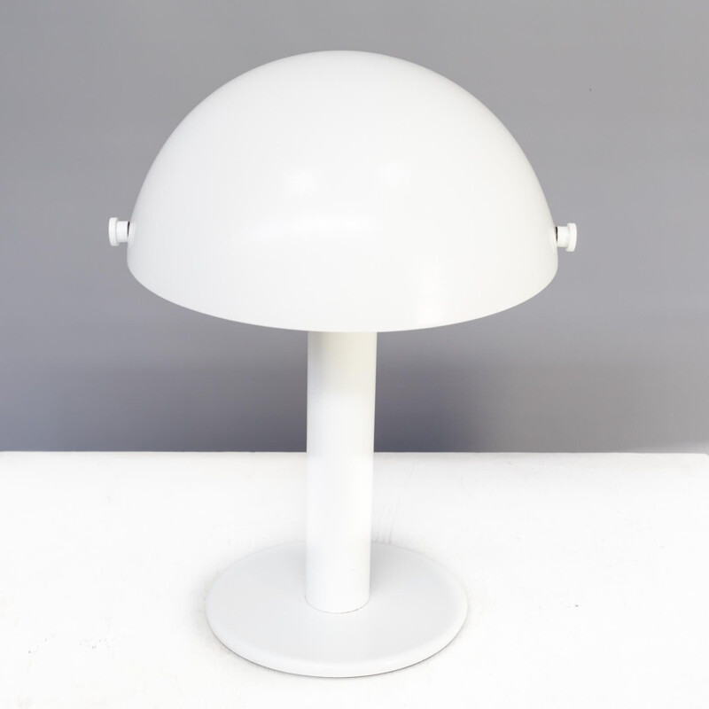 Lampe de table Vintage en métal blanc 1990