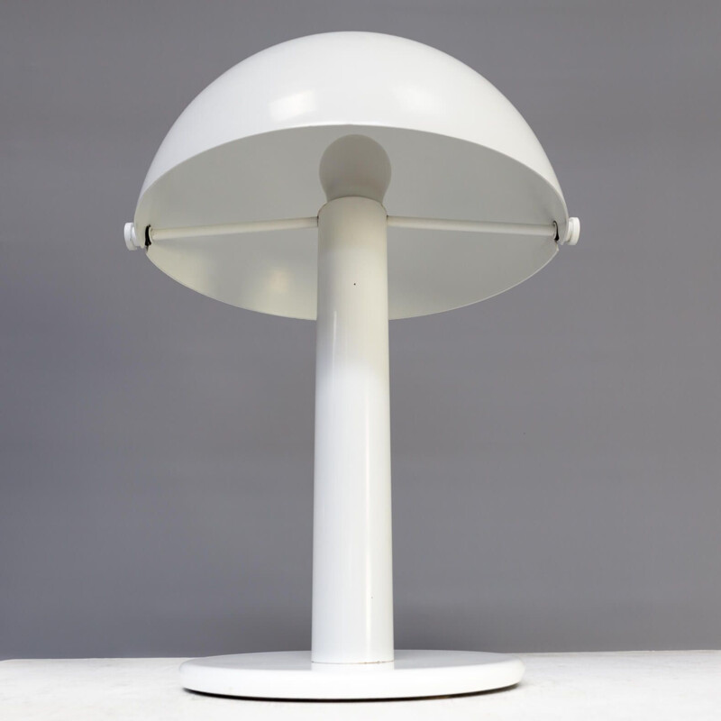 Vintage White metal mushroom table lamp 1990s