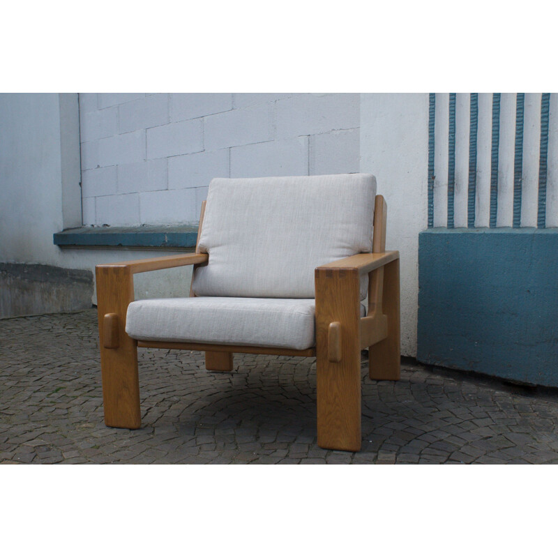 Fauteuil Easychair vintage de E. Pajamies pour ASKO en chêne 1970