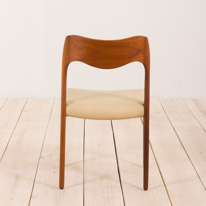 Vintage teak chair model 71, Niels O. Moller Denmark 1950s