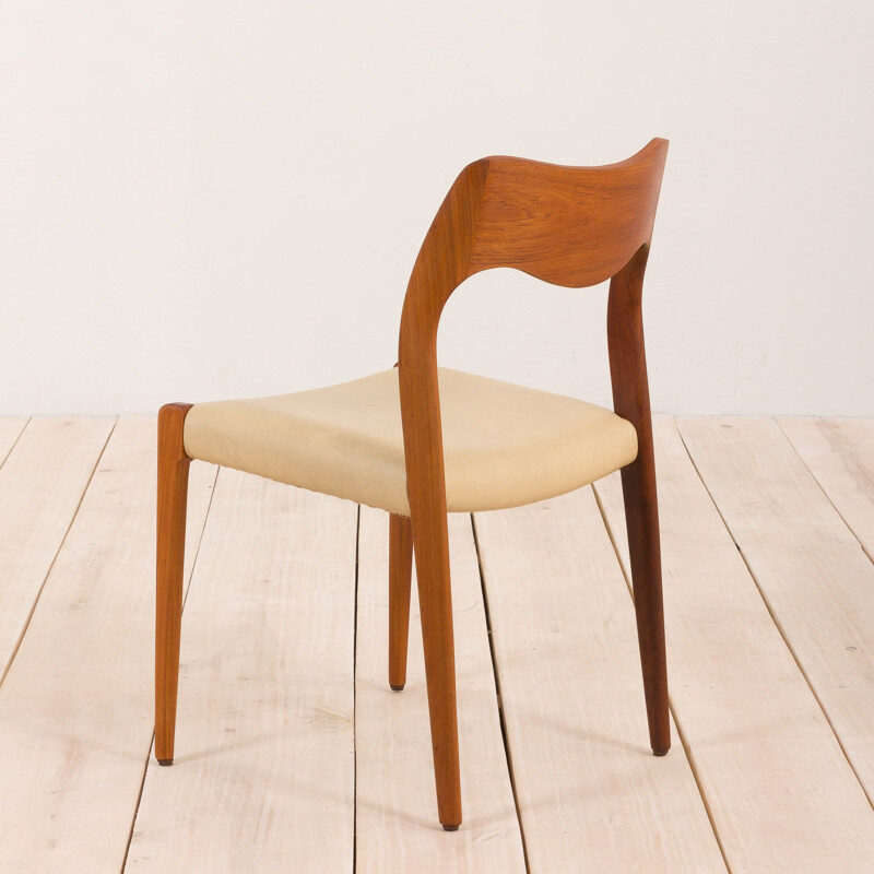 Vintage teak chair model 71, Niels O. Moller Denmark 1950s