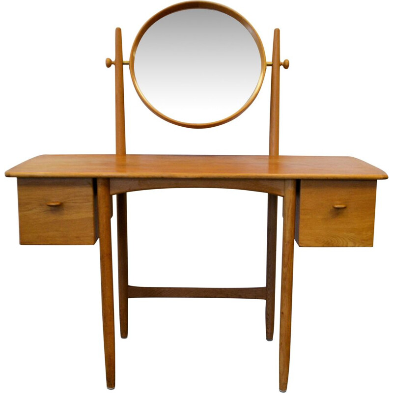 Vintage oak dressing table Swedish Myrstrand & Engström for Bodafors 1960s