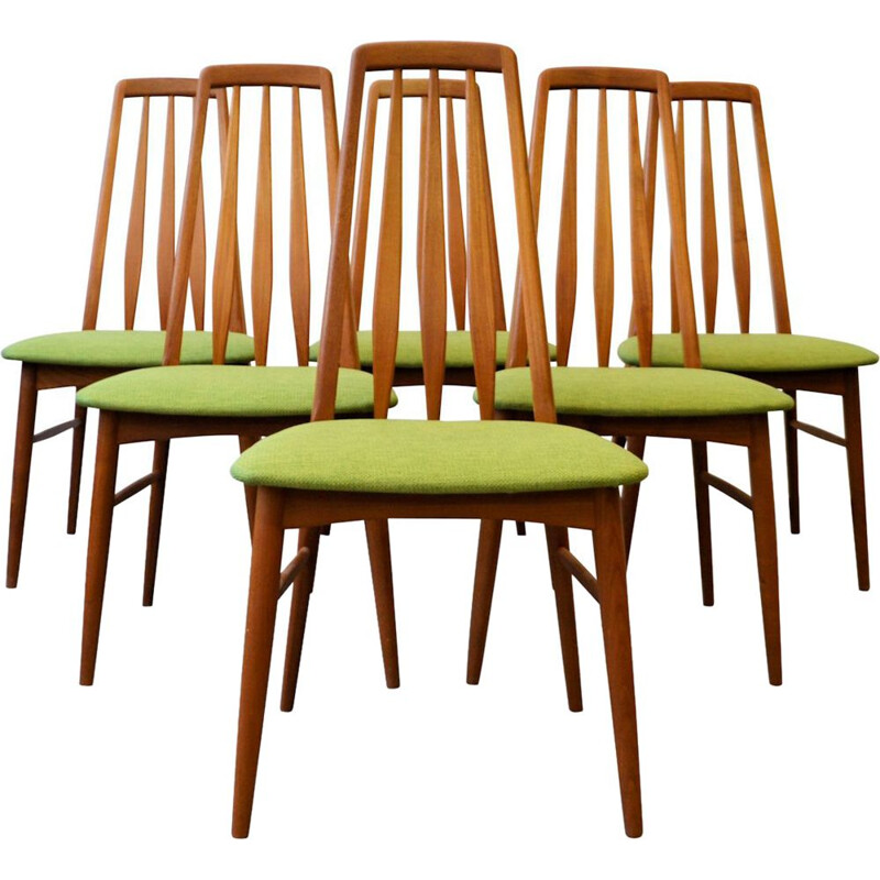 Set of 6 Vintage teak chairs Niels Koefoed Danish
