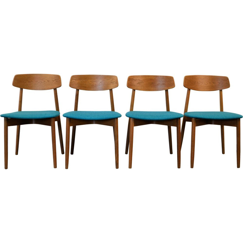Set di 4 sedie vintage in rovere danese Harry Østergaard