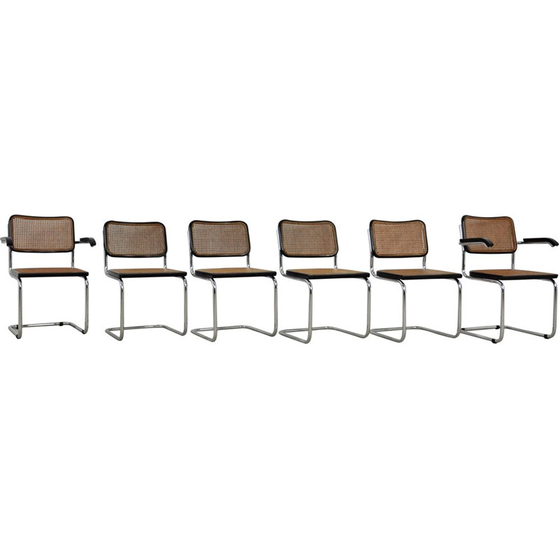 Set of 6 vintage Dinning Chairs Style B32 By Marcel Breuer