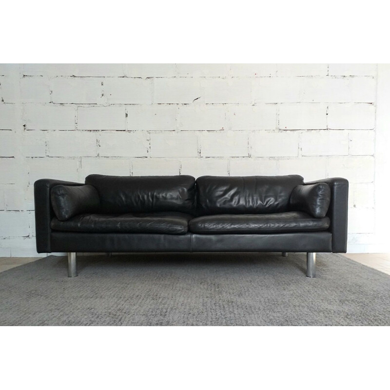 Vintage leather sofa Jorgensen scandinavian 1960 