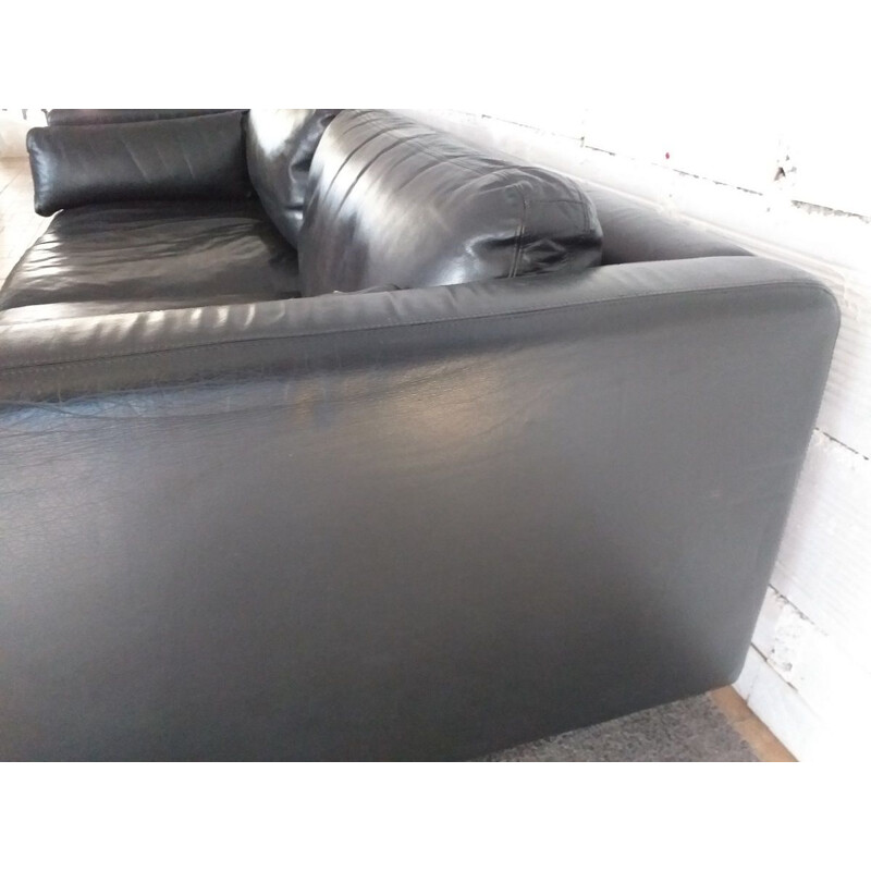 Vintage leather sofa Jorgensen scandinavian 1960 