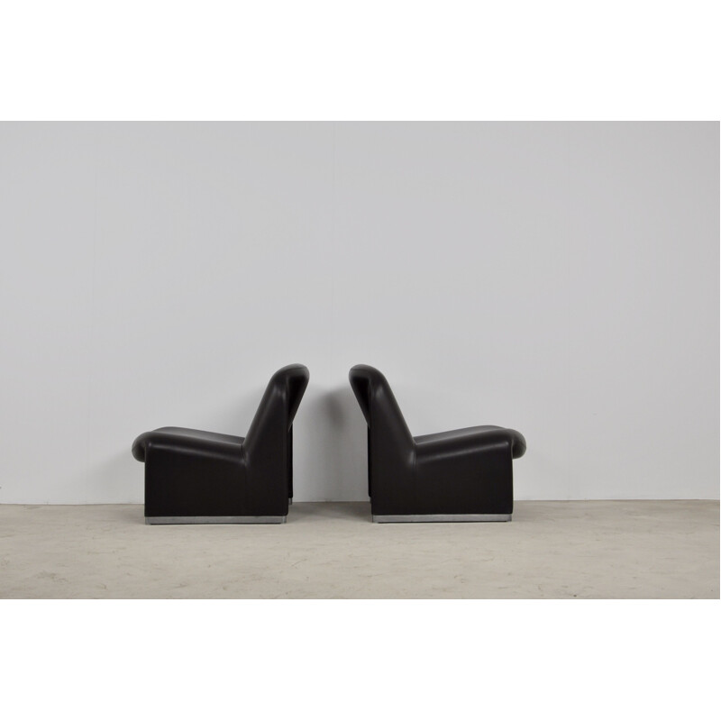 Pair of Vintage Alky skaï Chair by Giancarlo Piretti for Anonima Castelli, 1970s