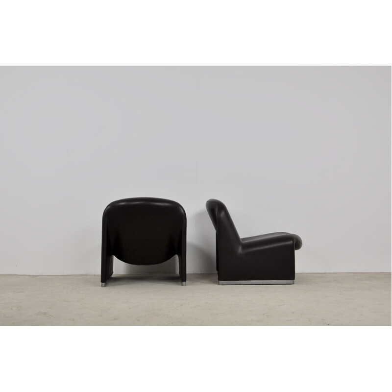 Pair of Vintage Alky skaï Chair by Giancarlo Piretti for Anonima Castelli, 1970s
