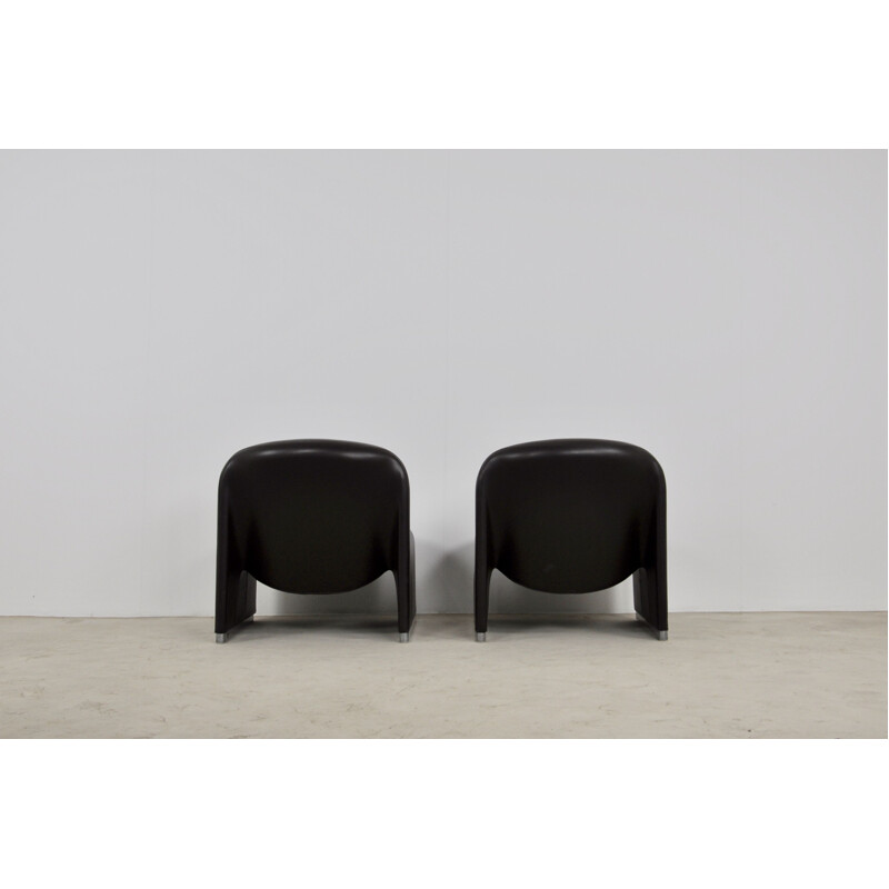 Pair of Vintage Alky skaï Chair by Giancarlo Piretti for Anonima Castelli, 1970s