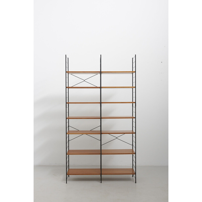 Pair of vintage Shelving systems in Teak by WHB, Germany 1960s