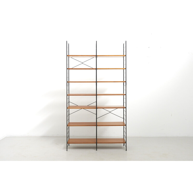 Pair of vintage Shelving systems in Teak by WHB, Germany 1960s