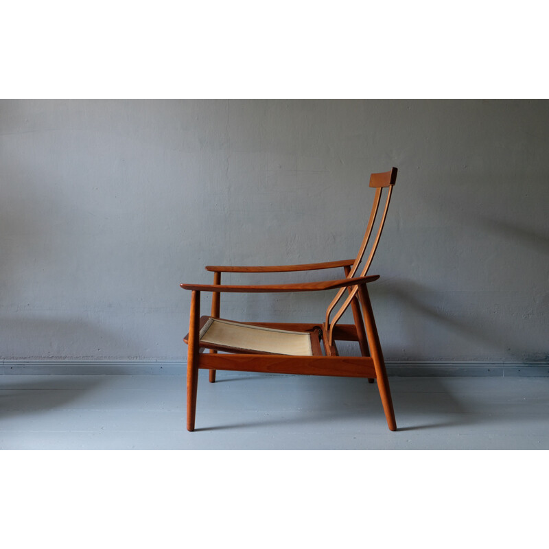Scandinavian France & Son lounge chair in leather, Arne VODDER - 1960s