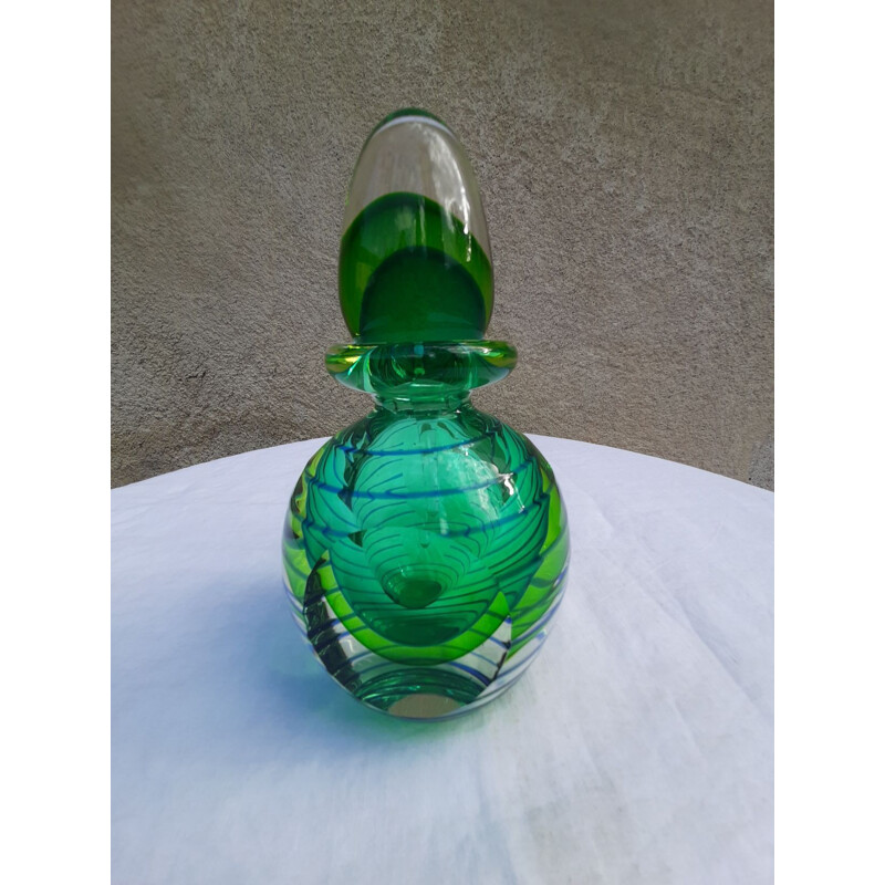 Vintage Perfume Bottle Sommerso Murano multilayer ,Italy 1960