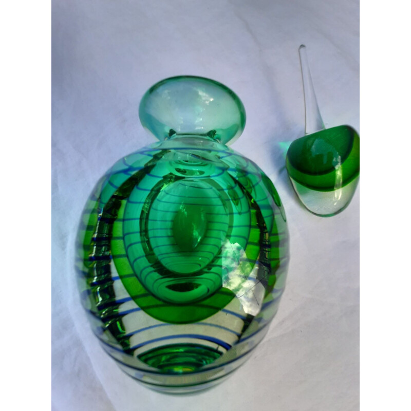 Vintage Perfume Bottle Sommerso Murano multilayer ,Italy 1960