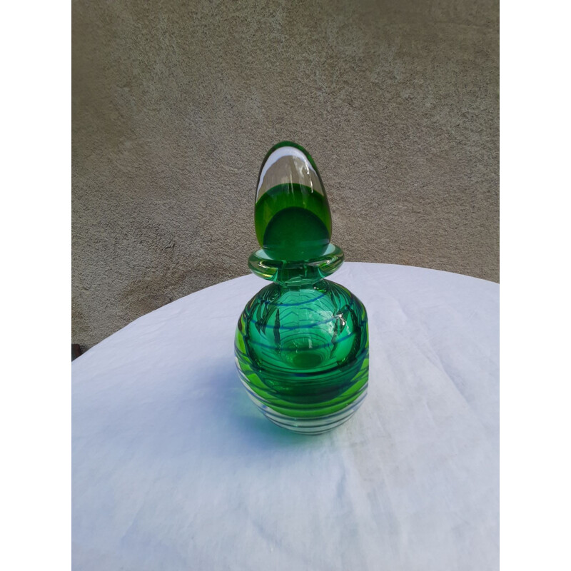 Vintage Perfume Bottle Sommerso Murano multilayer ,Italy 1960