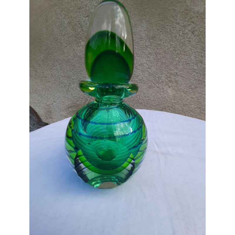 Vintage Perfume Bottle Sommerso Murano multilayer ,Italy 1960