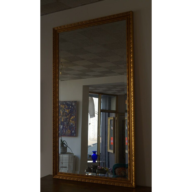 Large vintage gilded and bevelled mirror