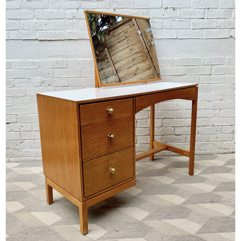 Vintage Dressing Table Desk with Mirror by Stag