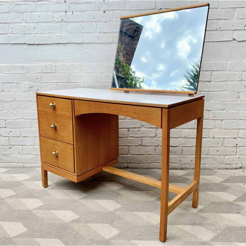 Vintage Dressing Table Desk with Mirror by Stag