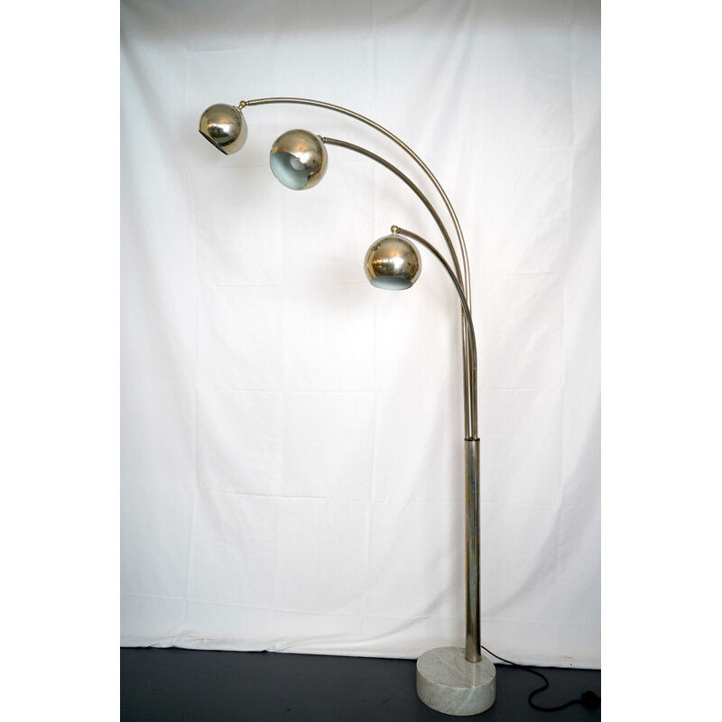 Vintage Goffredo Reggiani Chrome Floor Lamp, Italy, 1970s