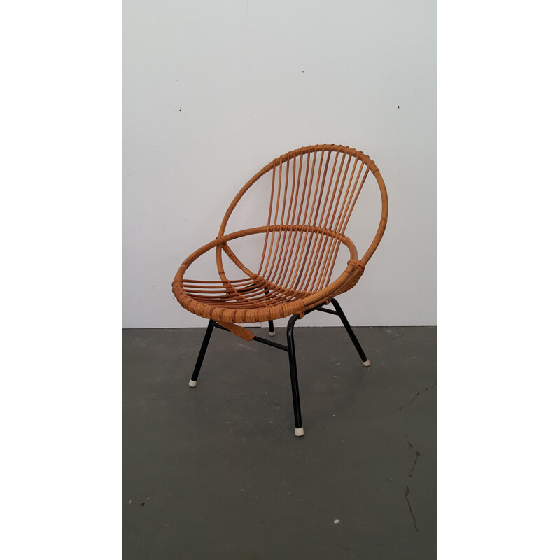 Rohé Noordwolde lounge chair in rattan - 1950s