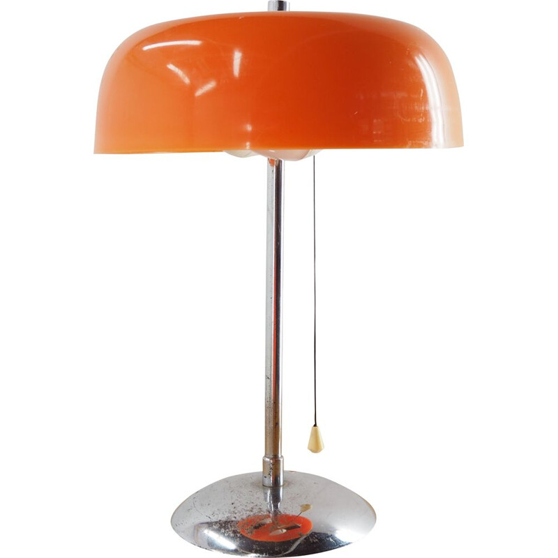 Midcentury Chrome and Plastic Table Lamp, Pneumont Germany, 1970s