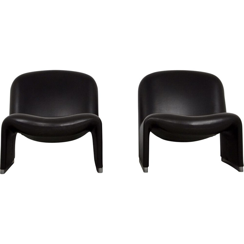 Pair of Vintage Alky skaï Chair by Giancarlo Piretti for Anonima Castelli, 1970s