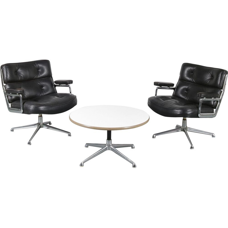 Pair of Vintage Time Life Lobby chairs and table, Eames 1960s