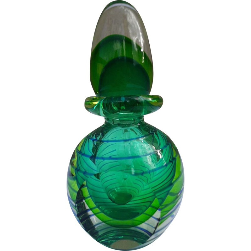 Vintage Perfume Bottle Sommerso Murano multilayer ,Italy 1960