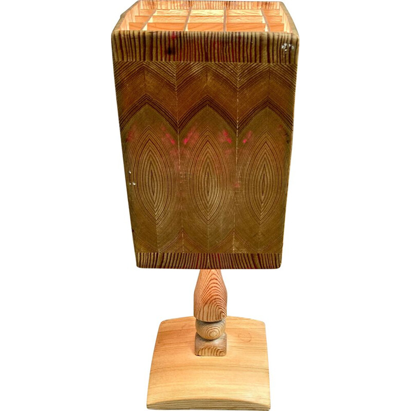 Vintage lamp solid wood Scandinavian 1950